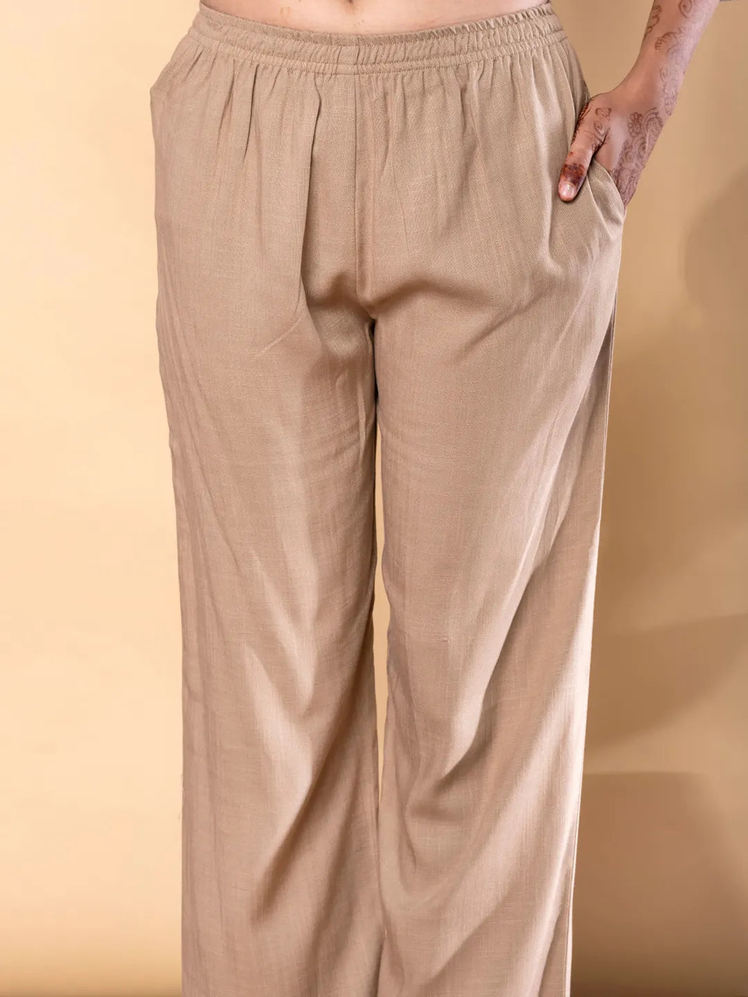 Beige Linen Co-ord Set – Tunic & Palazzo